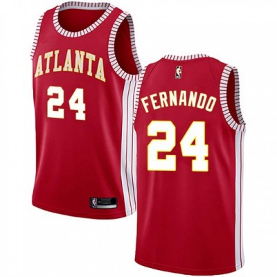 Nike Atlanta Hawks #24 Bruno Fernando Red Youth NBA Swingman Statement Edition Jersey